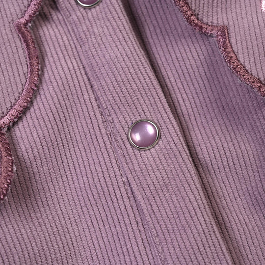 Infant Girls Corduroy 2Pc Suit-MAUVE - Purple