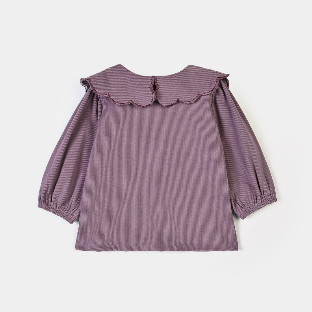 Infant Girls Corduroy 2Pc Suit-MAUVE - Purple