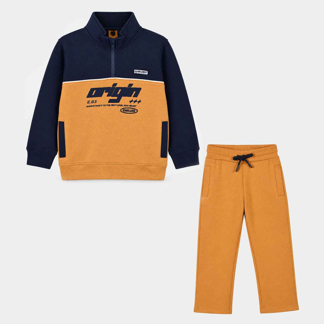 Boys Fleece 2 Piece Suit New Limits-Blue/Yellow