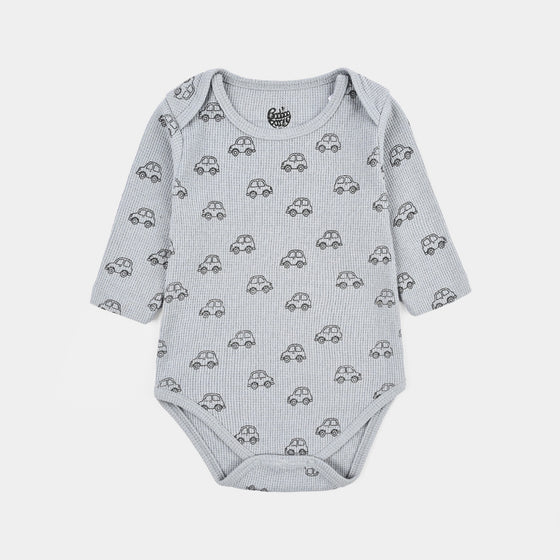 Infant Unisex Thermal Basic Romper Cars