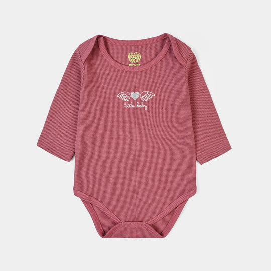 Infant Unisex Thermal Basic Romper Rosie - Rose Wine