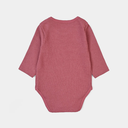 Infant Unisex Thermal Basic Romper Rosie - Rose Wine