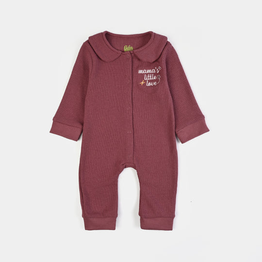 Infant Girls Thermal Knitted Romper MAMA LITTLE LOVE-Purple