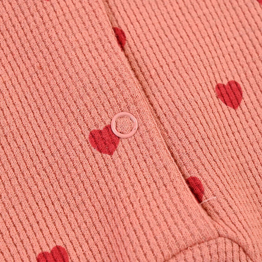 Infant Girls Thermal Knitted Romper Sweet Heart