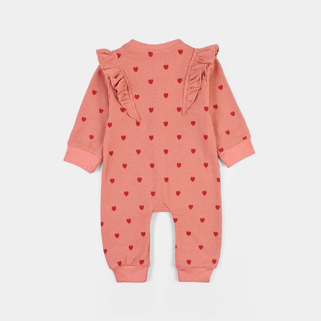 Infant Girls Thermal Knitted Romper Sweet Heart