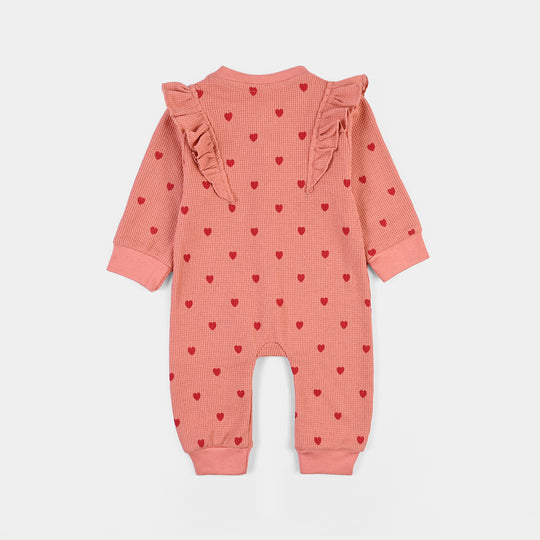 Infant Girls Thermal Knitted Romper Sweet Heart