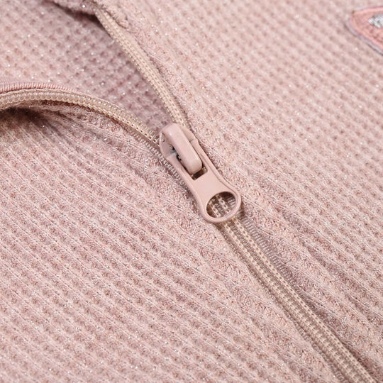 Infant Girls Rib Knitted Romper Blush - PINK