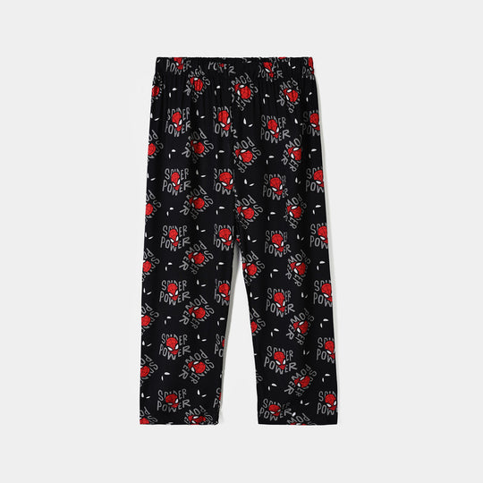 Boys Linen Viscose Nightwear Spider Power -BLACK