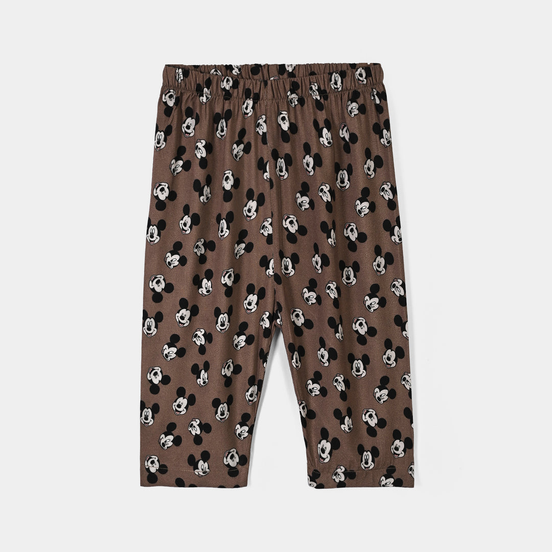 Infant Boys Linen Viscose Nightwear Character-BROWN
