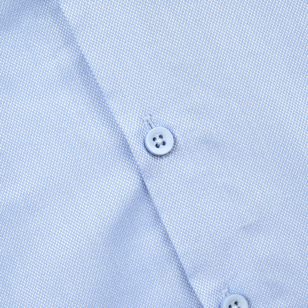 Boys Yarn Dyed Formal Shirt (Blue)
