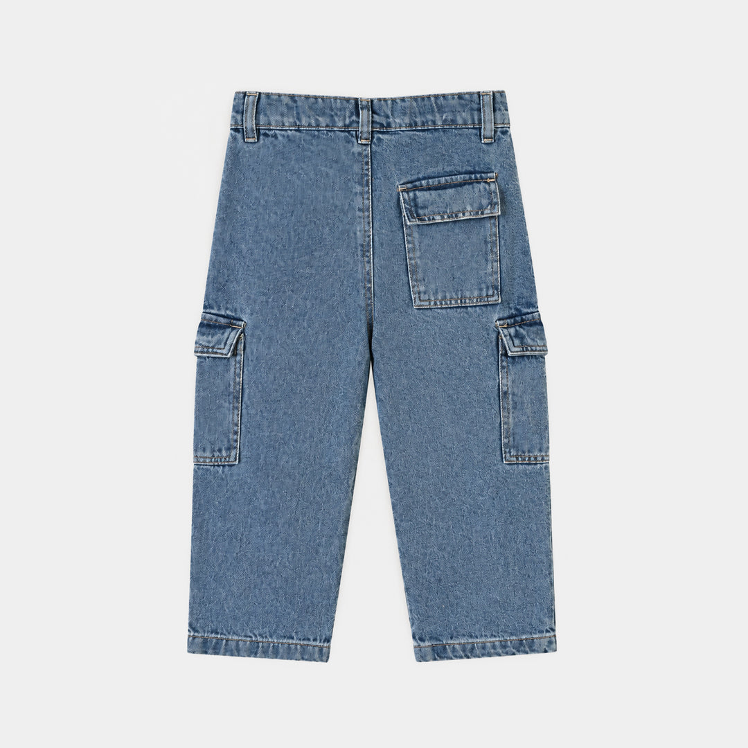 Boys Tensile Denim (Light Denim) Woven Suit-BLUE