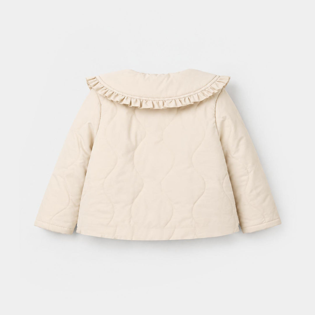 Infant Girls Quilted Jacket Peter Ban - Off White