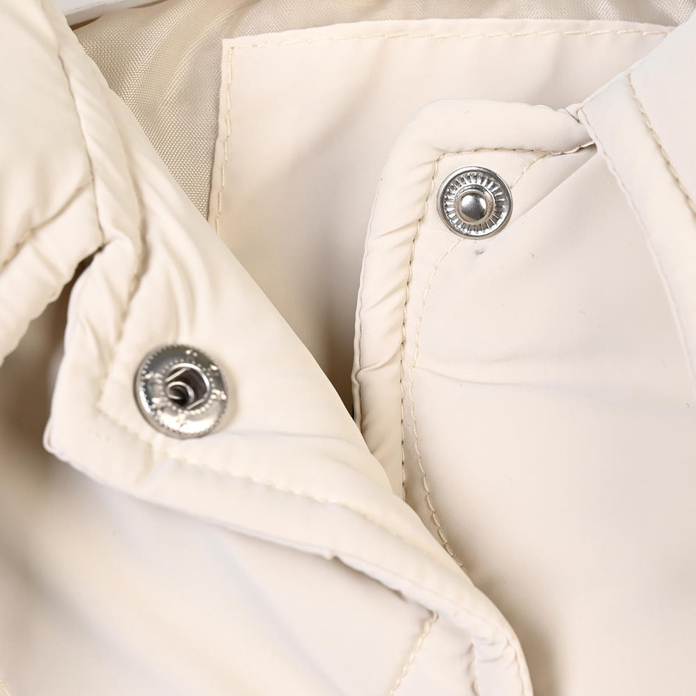 Infant Girls Quilted Jacket Peter Ban - Off White