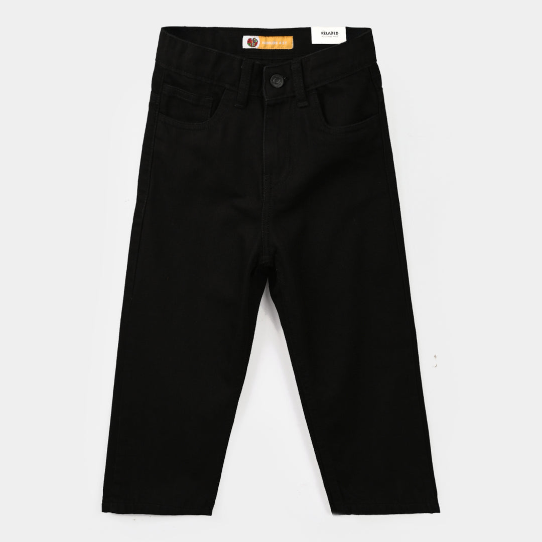 Girls Denim rigid pant -BLACK