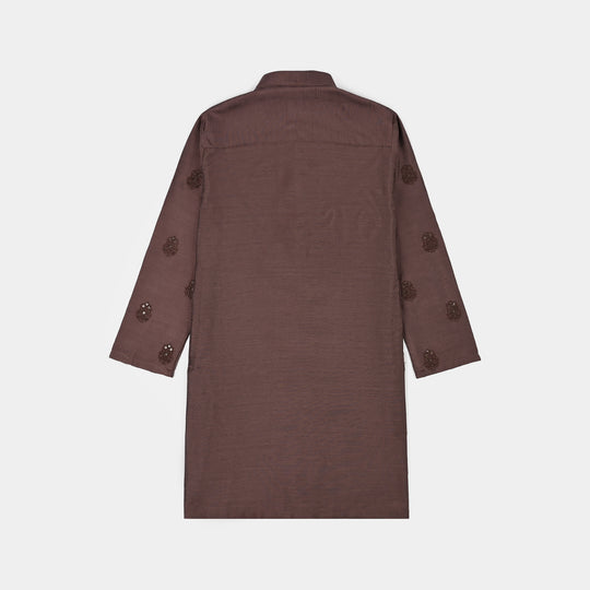 Boys Poly Cotton 2Piece Suit (Jagmag) - BROWN