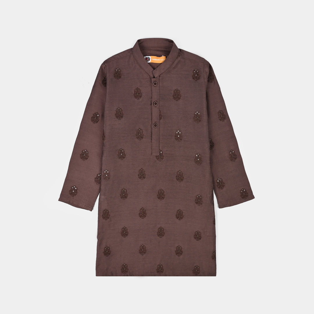 Boys Poly Cotton 2Piece Suit (Jagmag) - BROWN