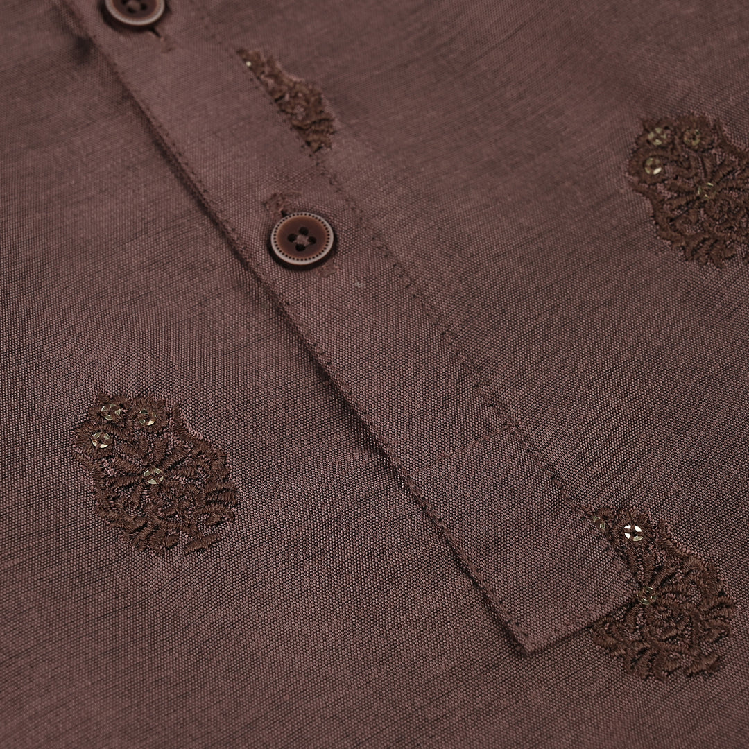 Boys Poly Cotton 2Piece Suit (Jagmag) - BROWN