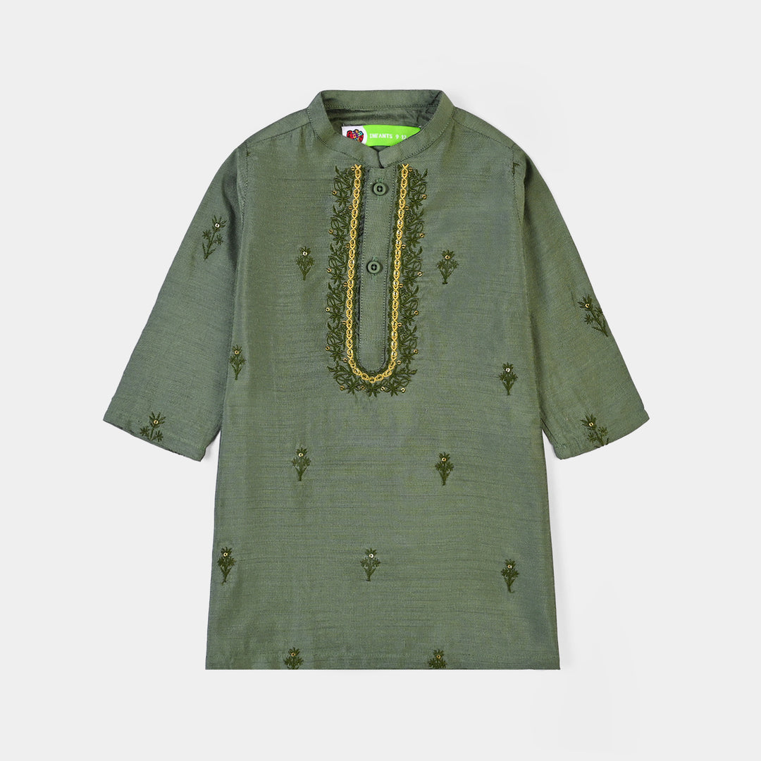 Infant Boys Poly Cotton 2Piece Suit (Dhanak) - GREEN