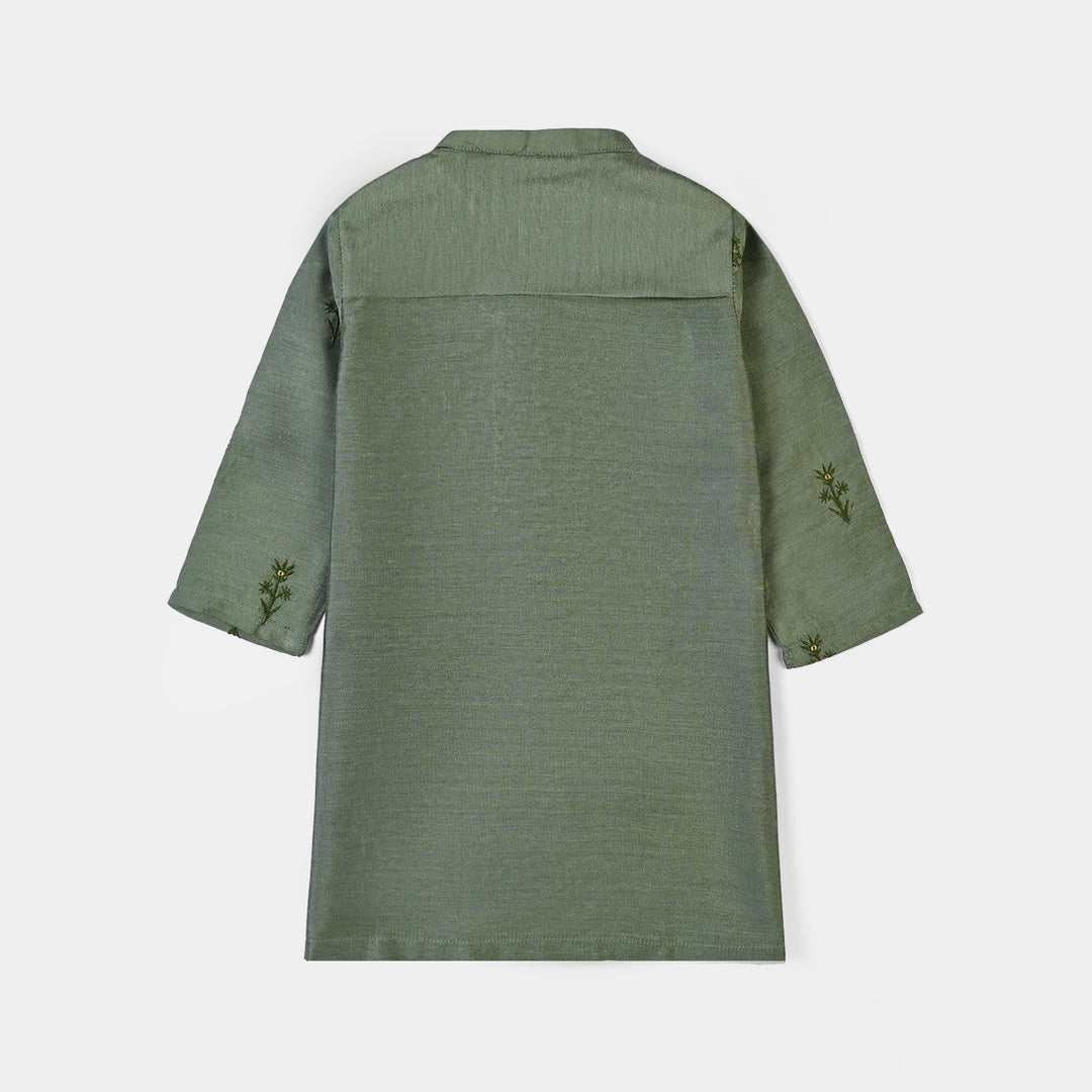 Infant Boys Poly Cotton 2Piece Suit (Dhanak) - GREEN