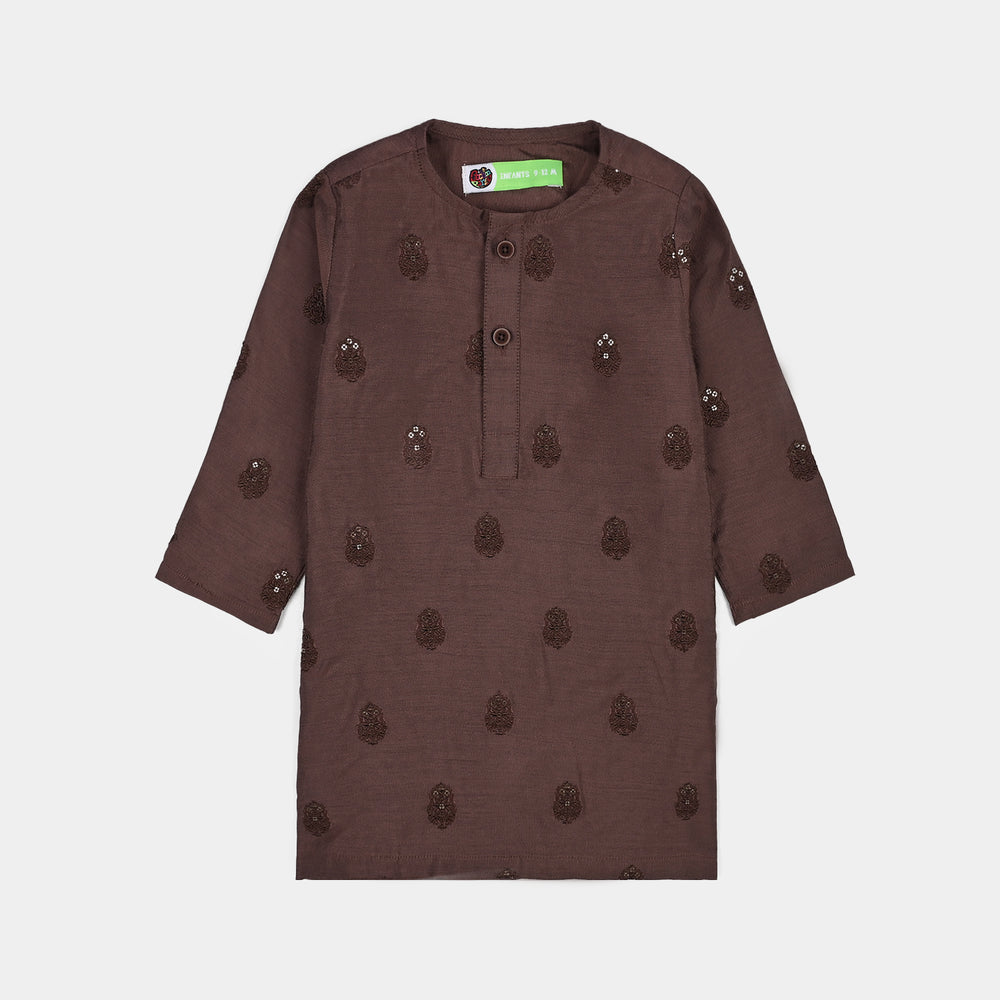 Infant Boys Poly Cotton 2Piece Suit (Jagmag) - BROWN