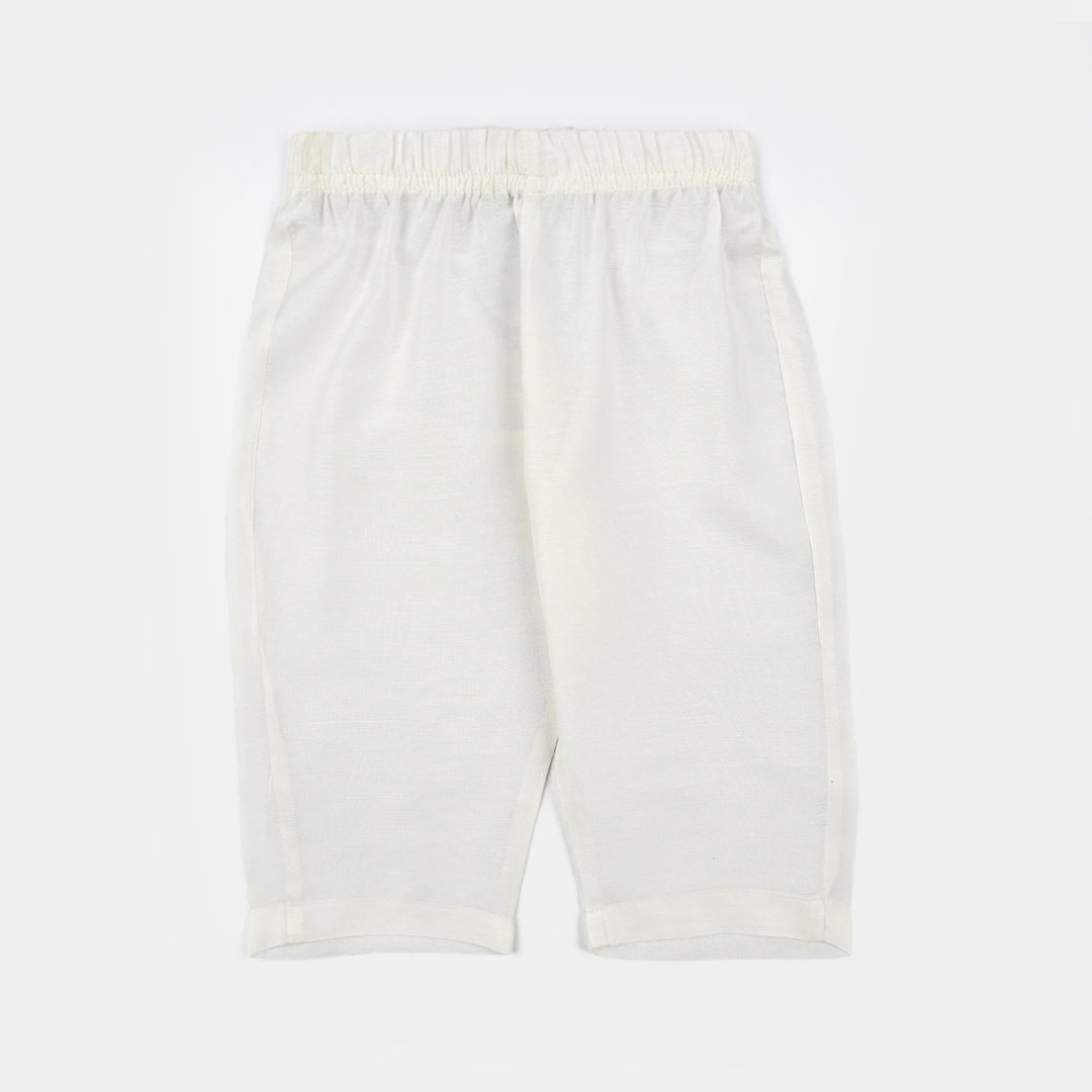 Infant Boys Poly Cotton 2Piece Suit (Chamak) - White
