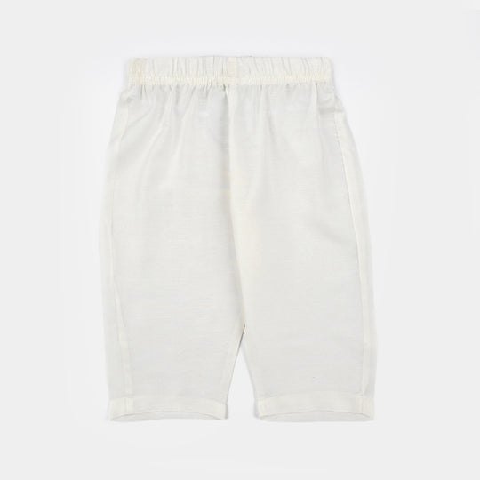 Infant Boys Poly Cotton 2Piece Suit (Chamak) - White