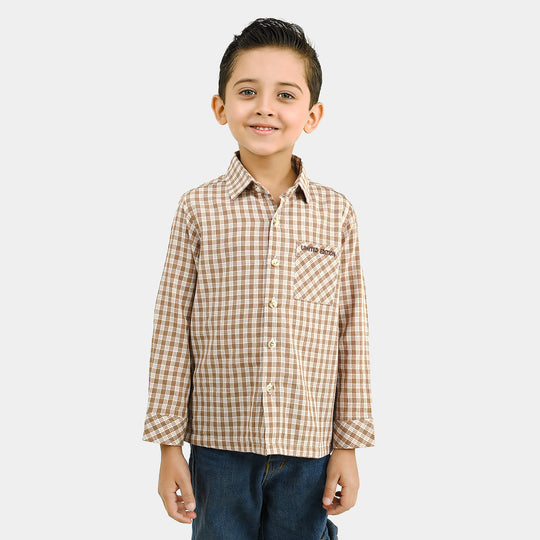 Boys Yarn Dyed Shirt (Limited Edition) - Brown Check
