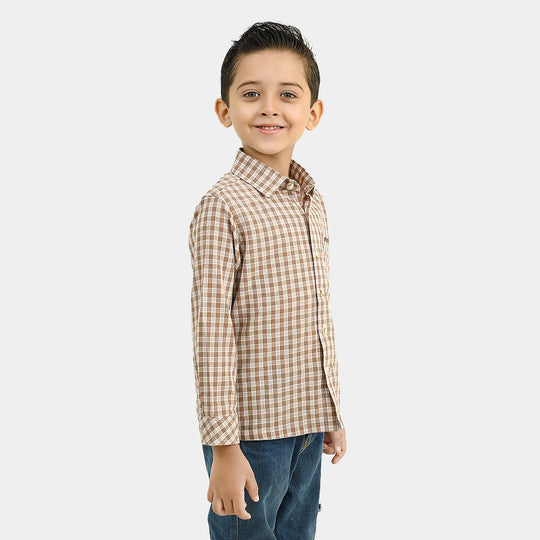 Boys Yarn Dyed Shirt (Limited Edition) - Brown Check
