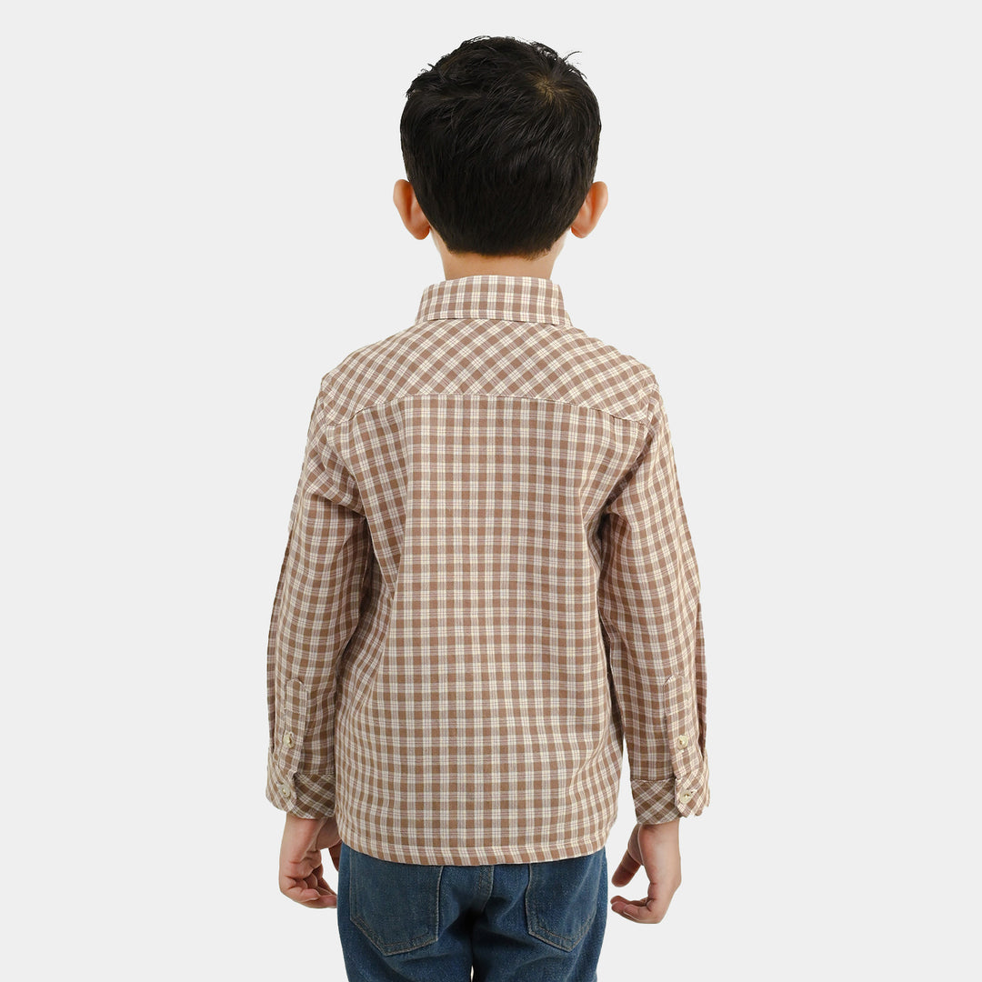 Boys Yarn Dyed Shirt (Limited Edition) - Brown Check