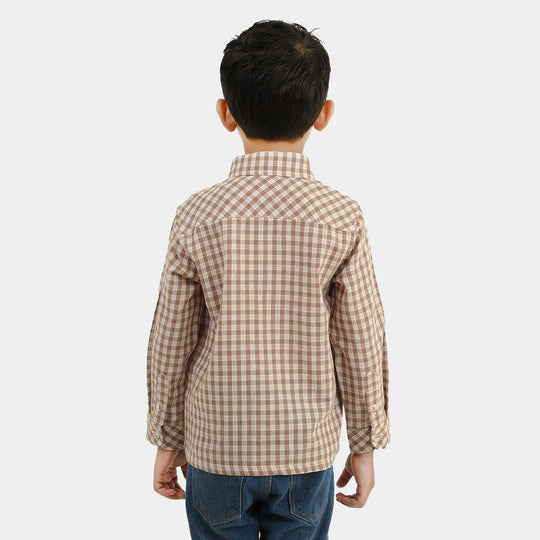 Boys Yarn Dyed Shirt (Limited Edition) - Brown Check