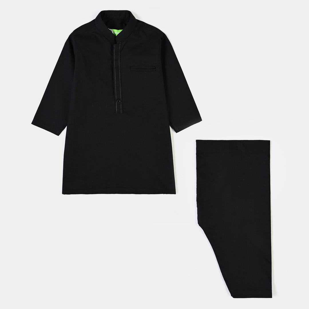 Infant Boys Cotton Poplin 2Piece Suit (Classic) - BLACK