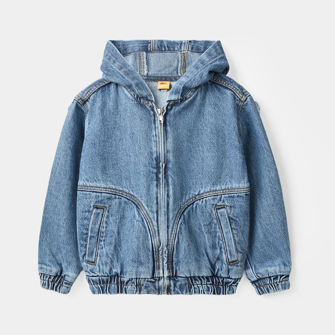 Girls Denim Jacket HEARTS-LT.Blue