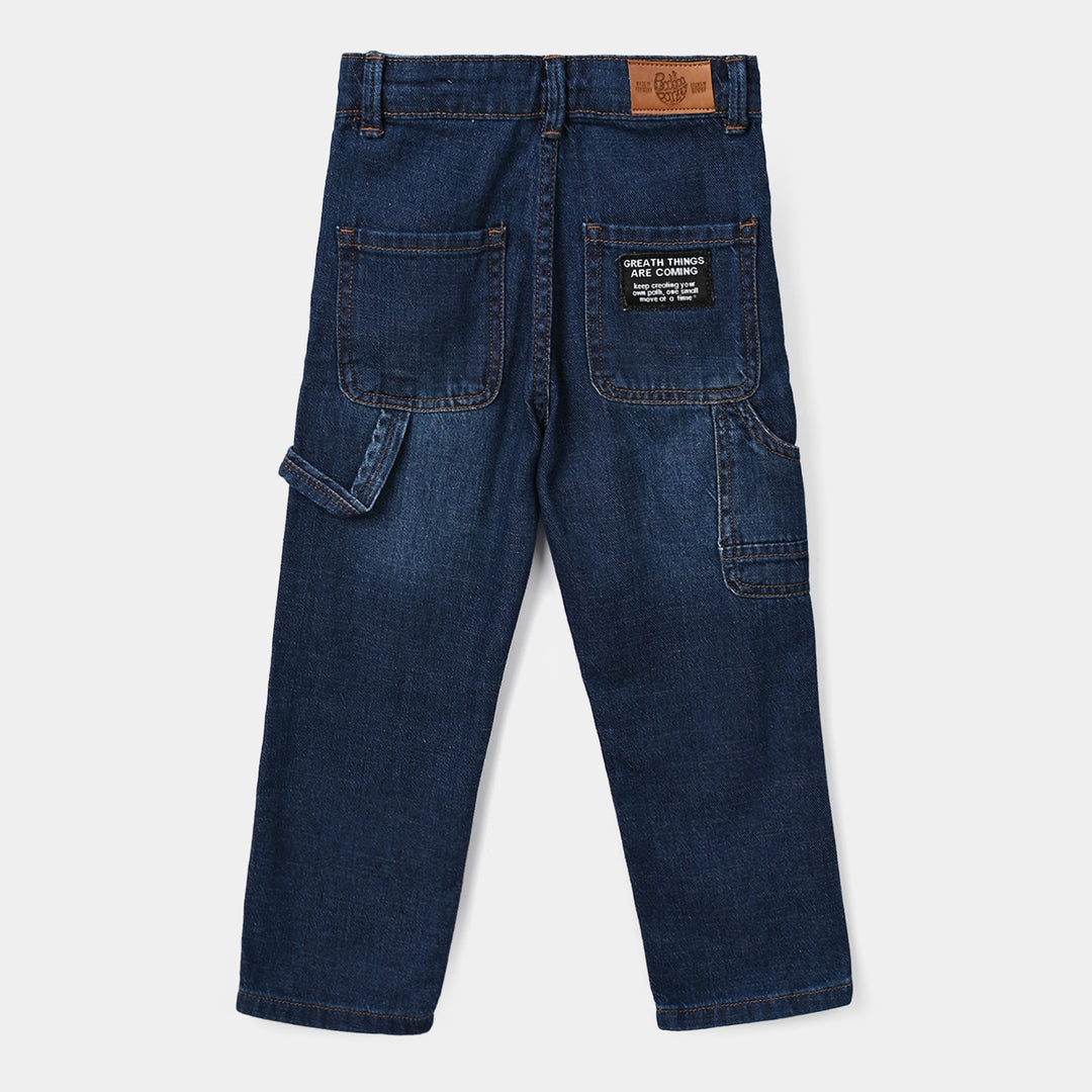 Boys Denim rigid Pant Great Things-D.Blue