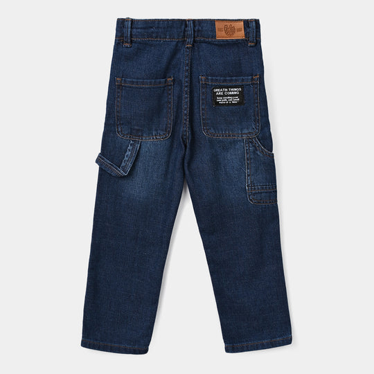 Boys Denim rigid Pant Great Things-D.Blue