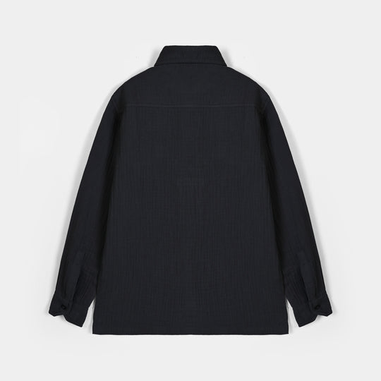 Boys Gauze Woven Suit Hello-CHARCOAL