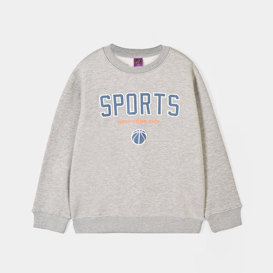 Boys Fleece Sweatshirt Sports - Heather Grey