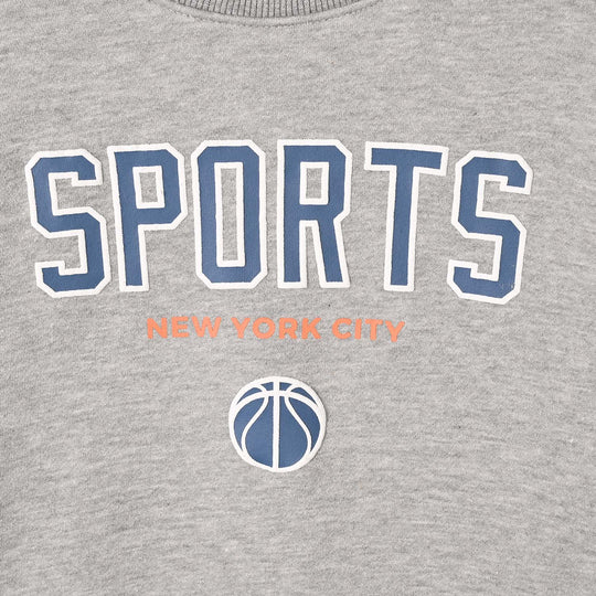 Boys Fleece Sweatshirt Sports - Heather Grey