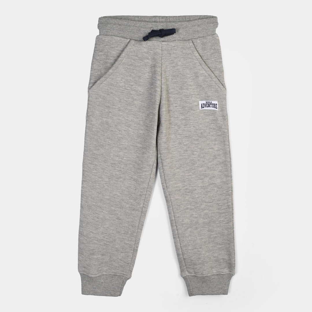 Boys Fleece Pyjama World Adventure- Grey