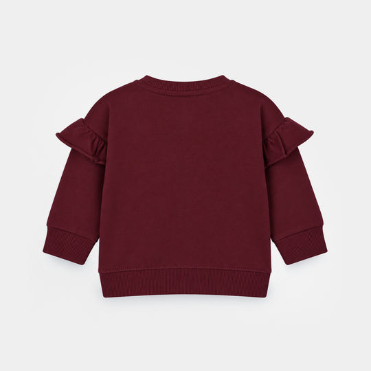 Infant Girls Cotton Terry Sweatshirt Character