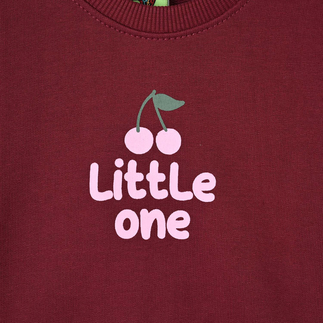 Infant Girls Fleece Sweatshirt Cherry