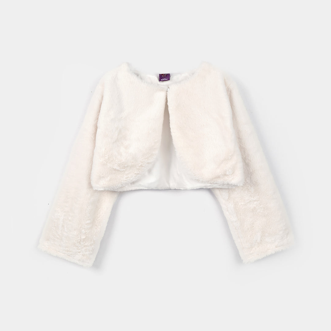 Girls Sherpa Bolero Snow (White)