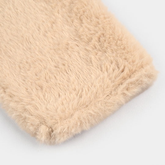 Infant Girls Sherpa Bolero Snow - Light Brown