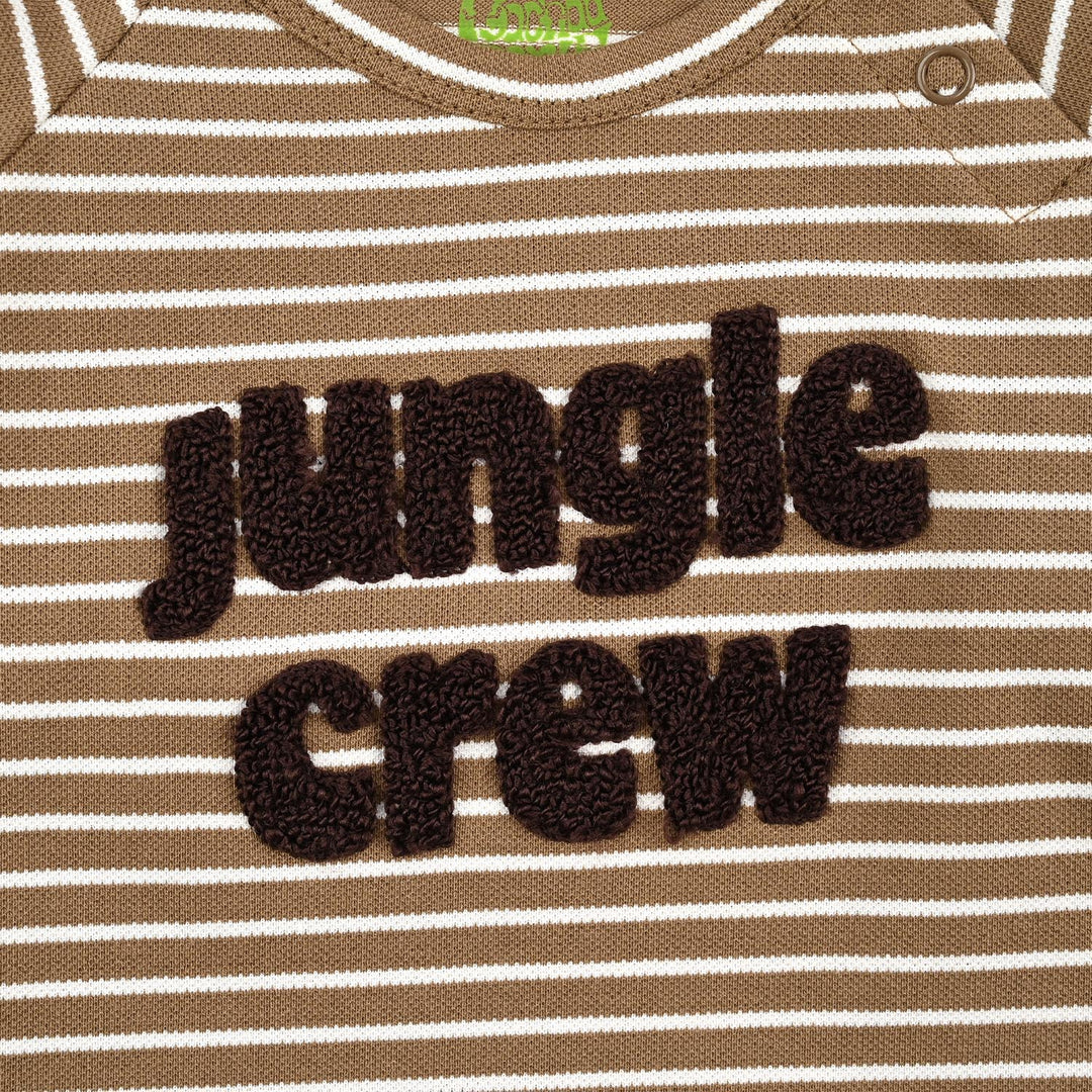 Infant Boys Yarn Dyed T-Shirt Jungle Crew - BROWN