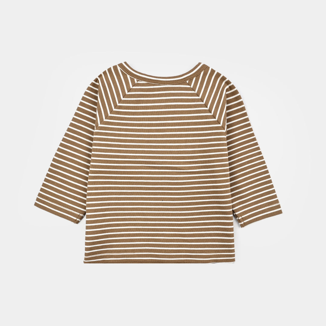 Infant Boys Yarn Dyed T-Shirt Jungle Crew - BROWN