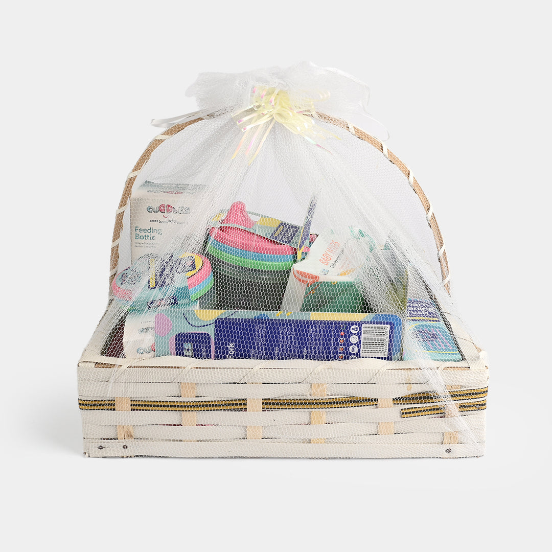 11 PCs Baby Gift Basket | Pink