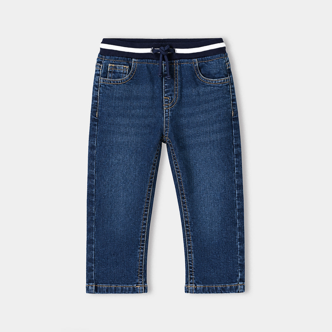 Infant Boys Denim Stretch Pant Rib-D.Blue