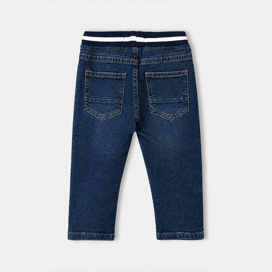 Infant Boys Denim Stretch Pant Rib-D.Blue
