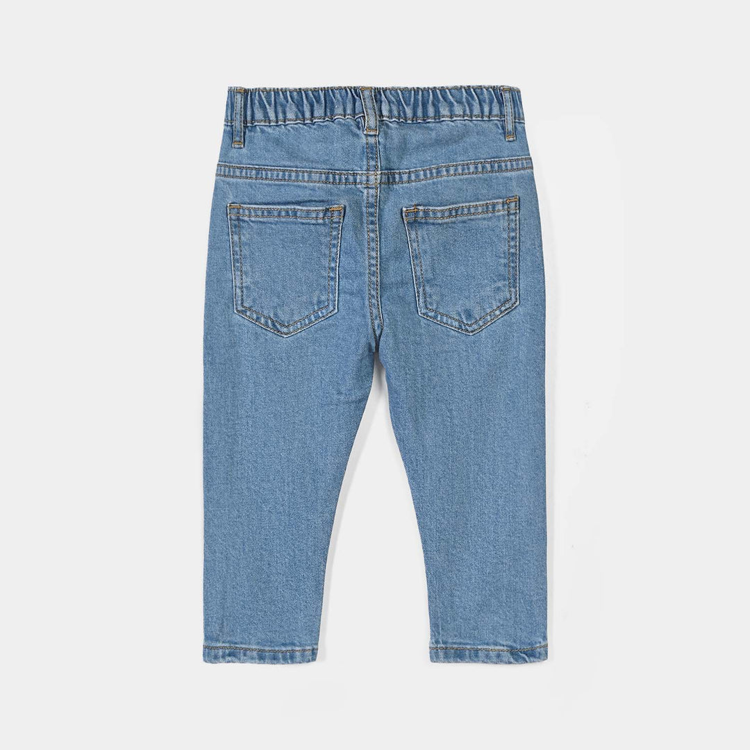 Infant Boys Denim Stretch Pant Character-Mid Blue