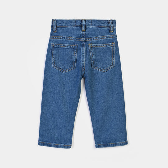 Infant Boys Denim rigid Pant Character-Mid Blue