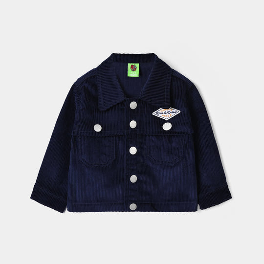 Infant Boys Corduroy Jacket DINO’S PIZZA - BLUE